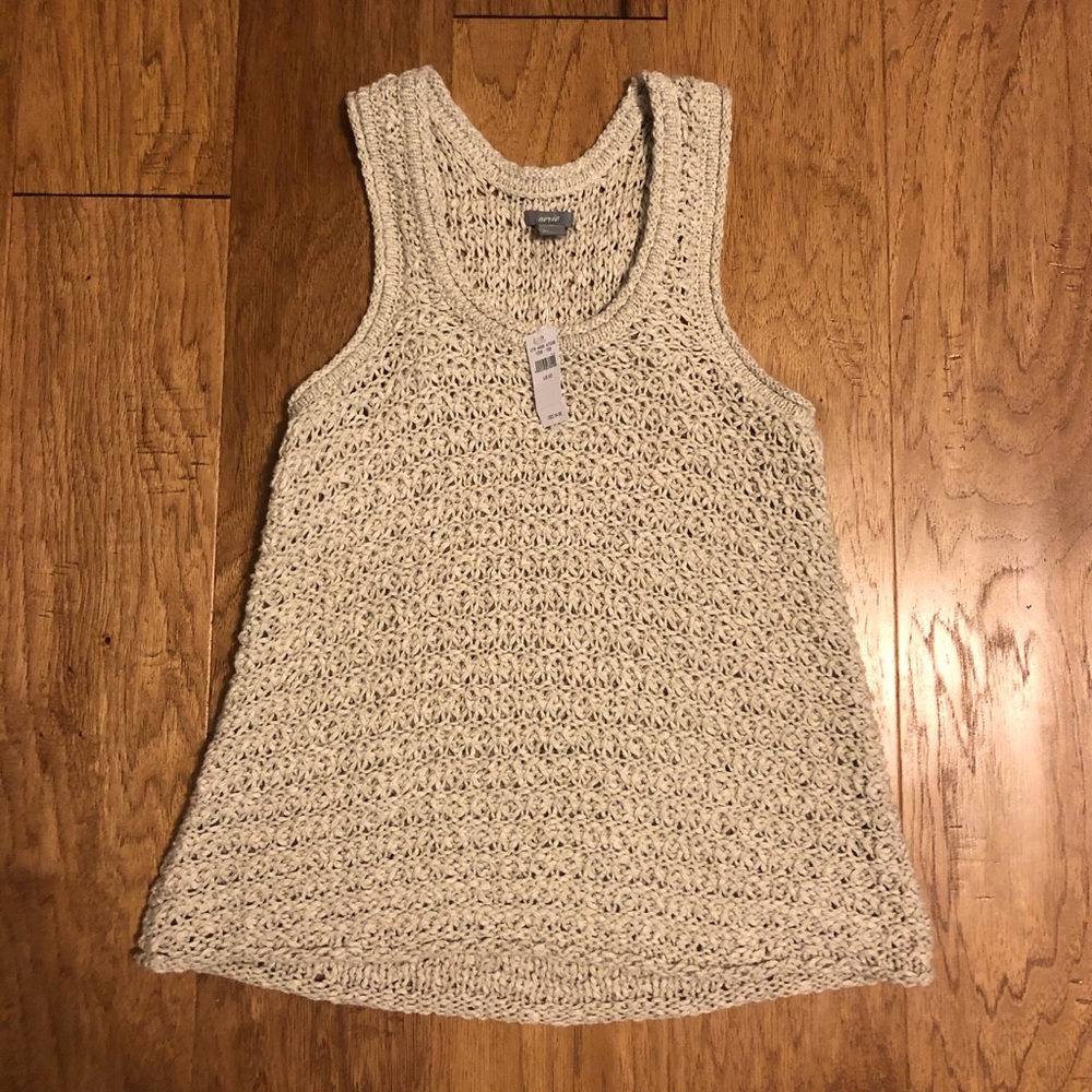 Aerie light tan knit top new with tags